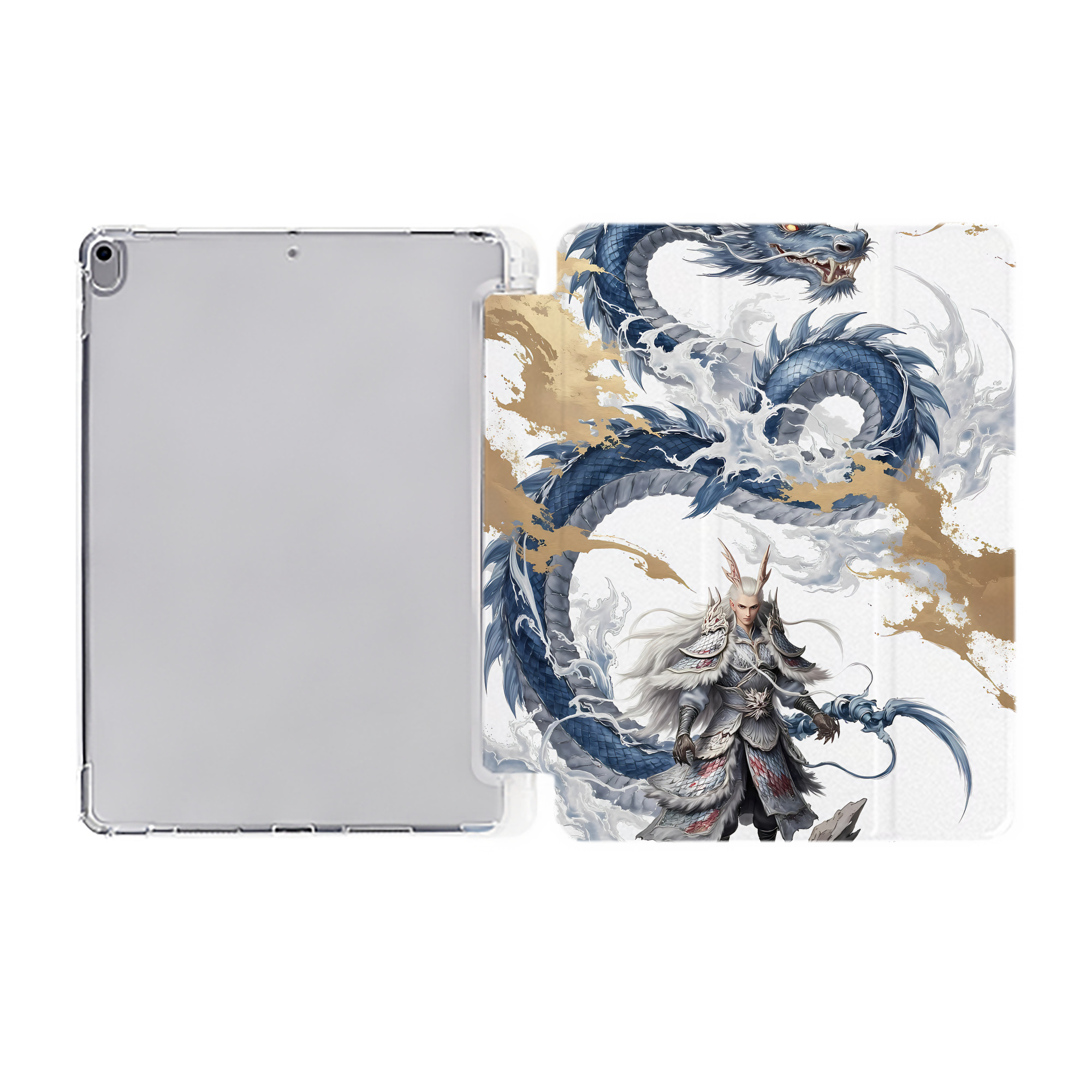 （画像用） Ne Zha 2 ナタ 魔童の大暴れ IPad ケース ペン収納付き 三つ折りスタンド PUレザー×シリコン 対応機種9.5/10.5/10.9インチ
